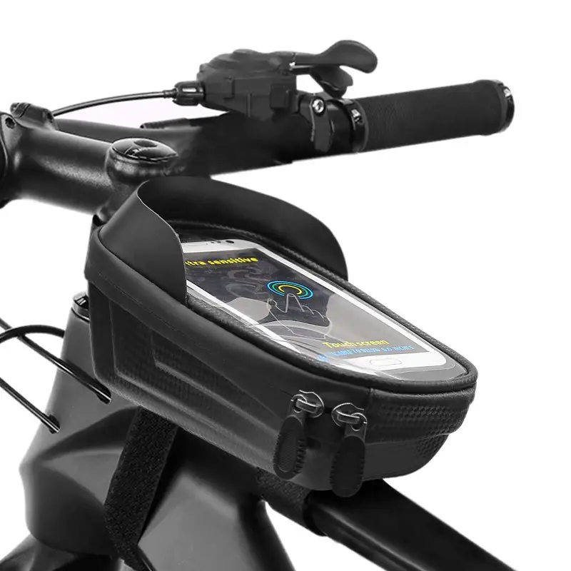 Howlighting özel bisiklet telefon ön şasi çantası su geçirmez bisiklet telefon askısı üst tüp çanta bisiklet telefon kılıfı tutucu bisiklet çantası