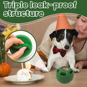 Pelotas de juguete para masticar perros de silicona suave y duradera, no tóxicas, resistentes a mordeduras, alimentador de alimentos para mascotas, juguetes de bolas de Limpieza de dientes ecológicos - Product Image 4