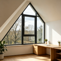 Fenêtre fixe en aluminium à rupture de pont thermique de haute qualité, fabriquée en Chine, avec verre Low-E, sur mesure pour les projets de villas mondiales