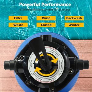 <span class=keywords><strong>Pompe</strong></span> de <span class=keywords><strong>filtre</strong></span> à sable pour piscines hors sol 13 pouces 24L 370W ensemble de système de filtres de pompes de <span class=keywords><strong>piscine</strong></span> avec vanne multi-ports à 6 voies - Product Image 2