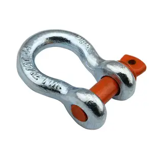 G209 US TYPE Screw Pin Anchor Shackle With Collar Marine Rigging Drop Forged Carbon Steel 3/4 Anchor Bow Chain Shackle SHALL