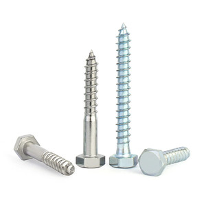 สกรูหัวหกเหลี่ยมสำหรับ DIN571เหล็กคาร์บอนสลักเกลียวสังกะสีสีขาวน้ำเงินสกรูไม้หัวหกเหลี่ยม - Product Image 5