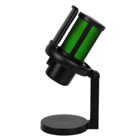 RGB Işıklı Pop Filtreli, Gain Düğmeli, Masaüstü Standlı USB Oyun Mikrofonu, Podcast Canlı Yayın Kaydı için, Fabrikada Üretilmiştir