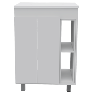 Mueble de Baño Independiente de 2 Estantes, Rectangular, Blanco, Modelo D0100H570NP - Product Image 3