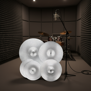 Set di Piatti in Lega a Basso Volume con 3 Effetti, 4 Pezzi (14, 16, 18, 20 Pollici) per Pratica Silenziosa o Studi di Registrazione - Product Image 2