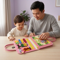 Livre d'activités Montessori personnalisable en feutre, livre silencieux, livre sensoriel pour bébé, livre d'autocollants magiques réutilisables, jouet pour enfants