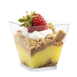 60ml tasse carrée simple paroi transparente PS gelée tasse 2oz <span class=keywords><strong>jetable</strong></span> Mini désert tasses de qualité alimentaire pour la crème glacée - Product Image 1
