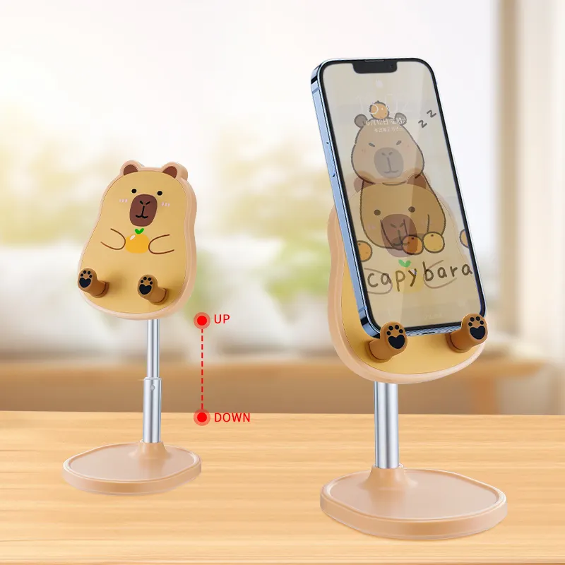 High Quality Mobile Phone Holder PVC Rubber Flexible 3d Cell Phone Stand Silicone Table Desktop Phone Holder