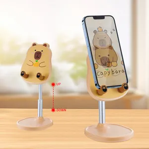 High Quality Mobile Phone Holder PVC Rubber Flexible 3d Cell Phone Stand Silicone Table Desktop Phone Holder