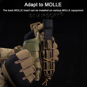 Sac de chargeur individuel Sinairsoft 9MM, tactique, en nylon et polyester imperméable, compatible MOLLE, pour activités de plein air - Product Image 3