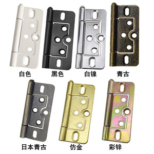Charnière en fer Runxin 76x35x1.8mm, charnière de porte d'armoire de 3 pouces avec traitement de surface plaqué - Product Image 1