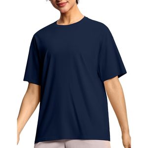 Camiseta Oversize para Mujer FOXA, Cuello Redondo, Manga Corta, Algodón Transpirable, Camiseta Básica para Entrenamiento, Top de Verano - Product Image 1