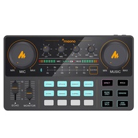 Kit de Microphone MAONO Condensateur Studio Enregistrement Table de Mixage Audio Interface Diffusion en Direct Micro Carte Son Externe