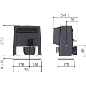 Kit d'automatisation pour portail coulissant Came 800kg 14m AC230V Opérateur de portail industriel 001U2313 - Product Image 3