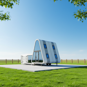 Maison Capsule Modulaire Préfabriquée en Acier, <span class=keywords><strong>Résidence</strong></span> Ronde à Énergie Solaire pour Projets Hôteliers Extérieurs - Product Image 1