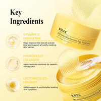Patchs Crème Contour des Yeux Professionnels au Collagène et Vitamine C Éclaircissants Anti-Poches Nourrissants Cernes Tous Types de Peau