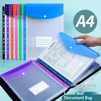 Carpeta Oficial A4 Transparente Impermeable de PP para Documentos, Fabricada en China, Modelo de Carpeta para Documentos de Hojas Sueltas