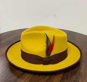 Chapeaux Fedora à large bord en laine NL131 pour femmes et hommes avec <span class=keywords><strong>ceinture</strong></span> réglable à <span class=keywords><strong>boucle</strong></span> |   Chapeau Panama Classique Élégant Protection Solaire - Product Image 6