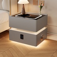ModHomi Prix Usine Tables de Chevet Intelligentes Vente en Gros Pas Cher – Mesa De Noche Inteligentes Blanches avec 2 Tiroirs