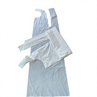 Tablier jetable imperméable à nouer, longueur extra-longue, résistant à la chaleur et aux déchirures, pour les soins de beauté et les soins des animaux