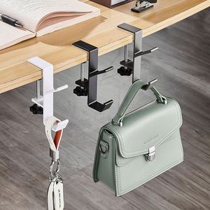 Adjustable Desk Purse Hook Bag Holder Backpacks Under Counter Table Hanging <b>Storage</b> Workspace Organizer Hanger Holder for Table - Product Image 1