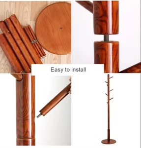Modern Design Tree Vertical Clothes Hanger <strong>Solid</strong> Wooden Standing Coat <strong>Rack</strong> Multifunction Space Saving Hangers for Clothes - Product Image 5