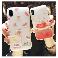 Coque de téléphone Summer Watermelon Lemon pour iPhone 14 13 12 11 X XR XS Max Soft Cover Shockproof Fashion Cover pour iPhone 13 12 7 8 7