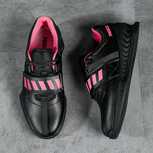Zapatillas de levantamiento de pesas de alta calidad para hombre, con logo personalizado, para culturismo, powerlifting, gimnasio, sentadillas y peso muerto, de PU. - Product Image 3