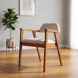 Chaise de salle à manger Home Basket Ravo Nordic - Bois de teck finition naturelle - Product Image 2