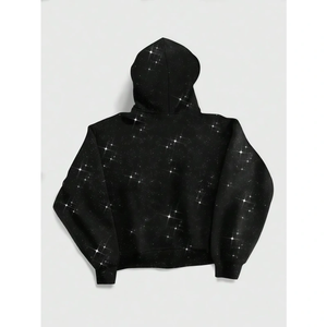 เสื้อฮู้ดผู้ชายแบบกำหนดเองได้ รุ่น Essential Black Tech Fleece ผ้าคอตตอนผสมพรีเมียม ให้ความอบอุ่น สวมใส่สบาย เหมาะสำหรับฤดูหนาว - Product Image 6