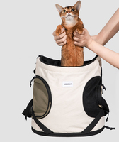 Chat chien Pet Carrier sac à dos Double épaule Portable fourre-tout respirant pour cyclisme en plein air vélo sortie randonnée
