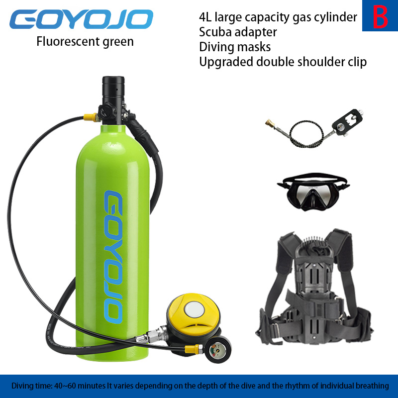 Green 4L Portable Scuba Diving Cylinder