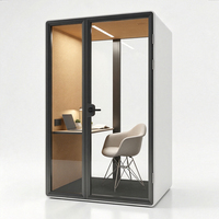 Cabine de réunion silencieuse modulaire et mobile de qualité supérieure pour hôtel, appartement, restaurant, bureau, pour une personne