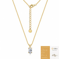 Moissanite Markiz Kolye 6A+ VVS1 D Renk 925 Ayar Gümüş 4 Prong 4x8/5x10/6x12mm Kadın Hediye