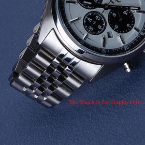 Correa de reloj deportiva de lujo Jubilee de acero plateado de 22 mm con cierre para <span class=keywords><strong>Orient</strong></span> Neo 70's Solar <span class=keywords><strong>Panda</strong></span> - Product Image 3