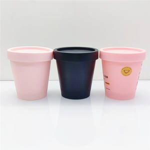 Clear White PInk 50ml 100ml 200ml <strong>Slime</strong> Plastic Ice Cream Container 8oz 250ml Cosmetic PP Jar Cream With Lids Body Scrub <strong>Pot</strong> - Product Image 3