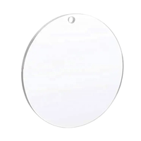 Disque acrylique vierge découpé au laser personnalisé FYTY S-105, épaisseur 2-3 mm, découpé sur mesure, rond transparent, deux trous, pour bricolage