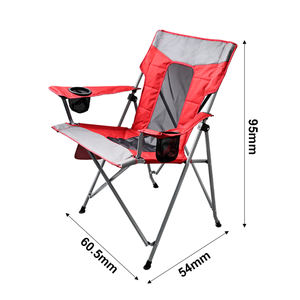 เก้าอี้ตั้งแคมป์โลหะน้ำหนักเบาพับได้เป็นมิตรกับสิ่งแวดล้อมพร้อมที่วางถ้วยและที่วางแขนสำหรับท่องเที่ยวตั้งแคมป์ชายหาดสำหรับการเดินป่า - Product Image 5