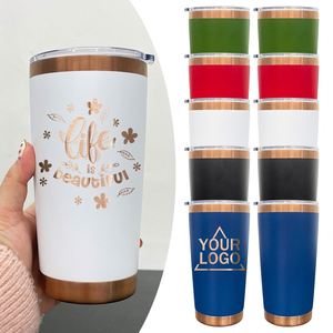 Vaso Térmico de Cobre de 20oz con Aislamiento al Vacío, Recubrimiento en Polvo y Tapa Magnética Deslizante para Grabado Láser - Envío desde Almacén de EE. UU. - Product Image 1