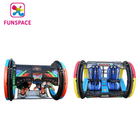 Atracciones de Feria al Aire Libre, Emocionante Auto Giratorio de 360 Grados con Control Remoto para 2 Jugadores