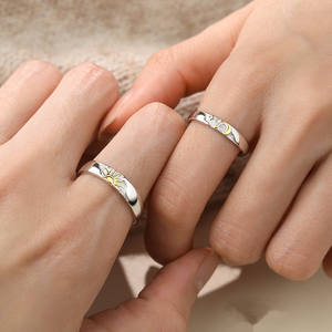 BAQUESUNカップルリング925スターリングシルバーセットプロミスリングカップルバレンタインデーギフト - Product Image 4