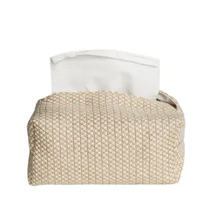 Simple wind tissue box home living room homestay cotton linen cloth storage bag creative tissue bag