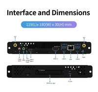 Ordinateur embarqué JWIPC Intel Core I7 8569U 8e génération OPS 4K Mini PC pour tableau blanc interactif tactile, équipement éducatif