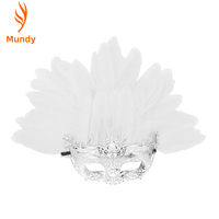 Masque en Plumes de Renard de Qualité Supérieure pour Fêtes, Carnaval Brésilien, Halloween, Soirées Déguisées, Mardi Gras, Cosplay et Spectacles Scéniques