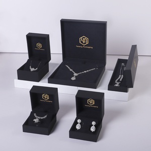 Jewelry Packaging <b>Box</b> with logo Luxury Jewelry <b>Gift</b> <b>Box</b> Pink Drawer Flip Tactile Paper for Ring/Necklace/Pendant Suede Lining - Product Image 2