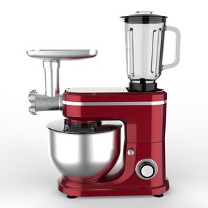 Robot culinaire multifonction 3-en-1 électrique 1500W 6L avec hachoir à viande robuste, bol mélangeur en acier inoxydable et batteur sur socle 6 vitesses - Product Image 3