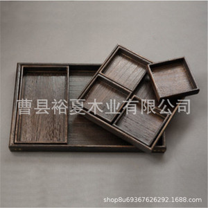Solid Wood <b>Tea</b> <b>Tray</b> Paulownia Wood Rectangle 4-7 Compartments Multifunction Storage <b>Trays</b> For Kung Fu <b>Tea</b> Set - Product Image 4