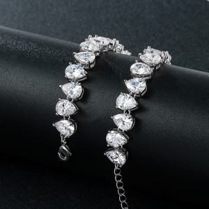 Chất Lượng Cao Lê Cắt Cubic Zirconia Lấp Lánh Tennis Choker Vòng Cổ Cho Đảng Prom Pageant Kỷ Niệm Đám Cưới - Product Image 6