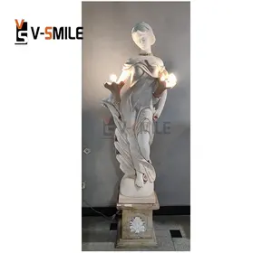 Maatwerk Maat Western Homme Standbeeld Dame Sculptuur Grieks Houder Licht Standbeeld