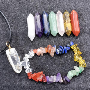天然石ギフトセットカラフルなヒーリングクリスタルブレスレット六角形ペンダントネックレスハートチャクラクリスタルクラフトギフト用 - Product Image 6